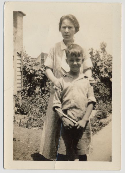 Artist, David Byrd, with mother