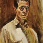 Self Portrait, 1946, watercolor, 17.25 x 12"