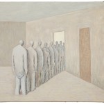 Group Entering Room, 1987, oil on canvas, 12 x 16"