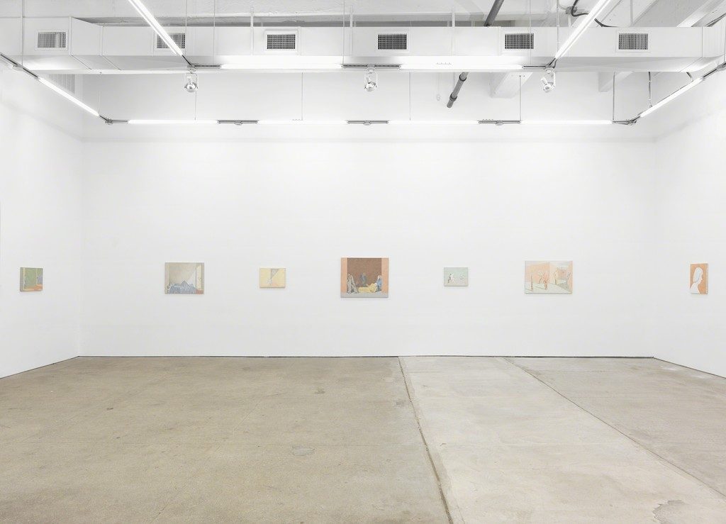 4 paintings installation view